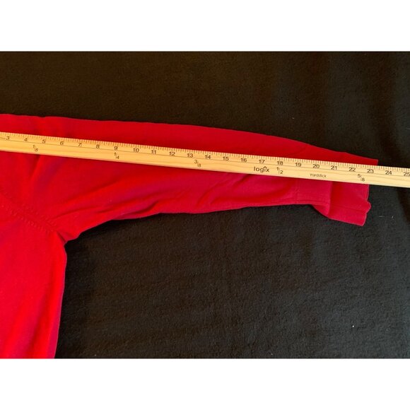 Van Heusen Womens Red Open Front Cardigan Sweater Size XLarge Cotton/Nylon Blend - Picture 7 of 11